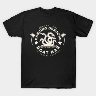 Distressed Dancing Dragons Boat Bar Orlando Florida Water Park T-Shirt